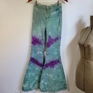 By Together Tye Dye Bell Bottom Flare Jeans Size Small